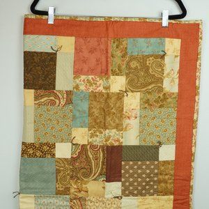 Fall Leaves and Colors Handmade Lap Quilt‎ Size 42x42